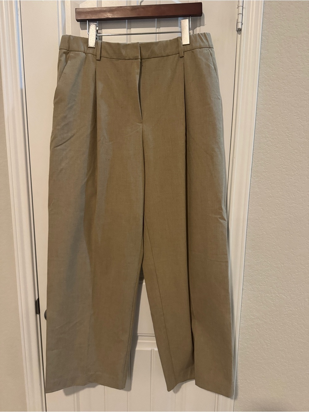 Tommy Hilfiger Wide-Leg Khaki Trousers‎